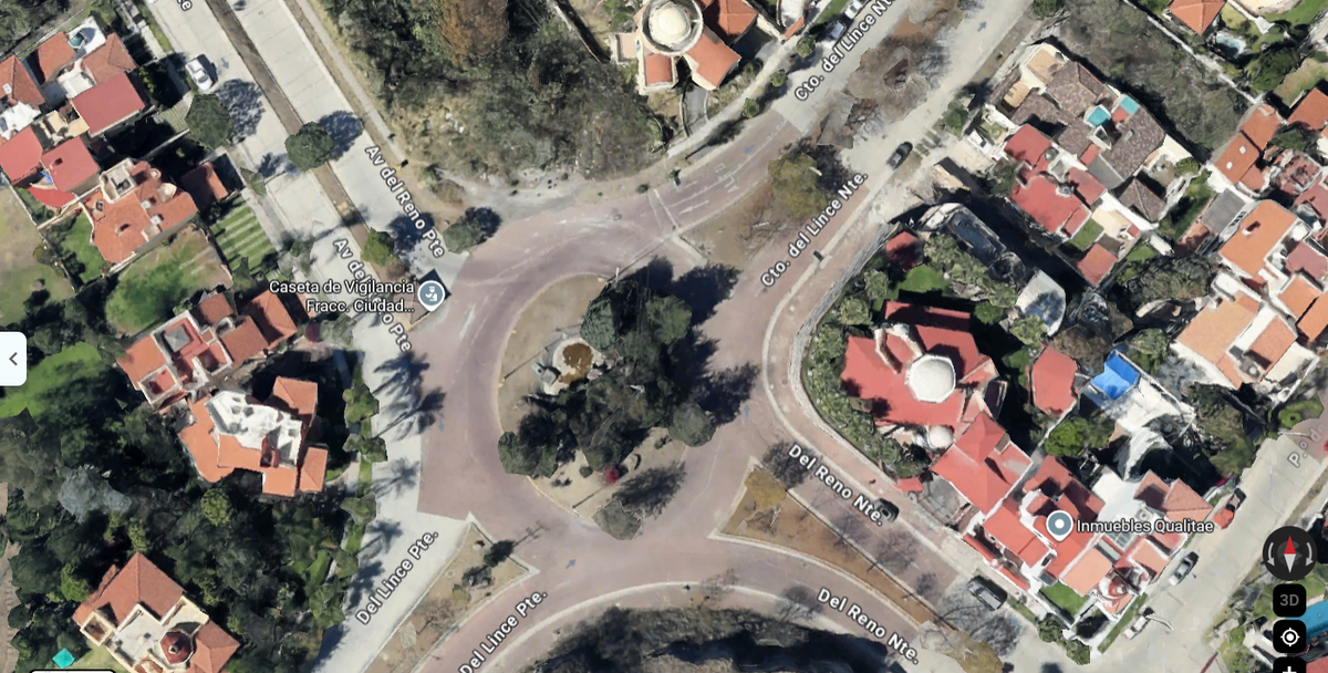 La glorieta en Jalisco donde cayó el hombre (vista de mapa)